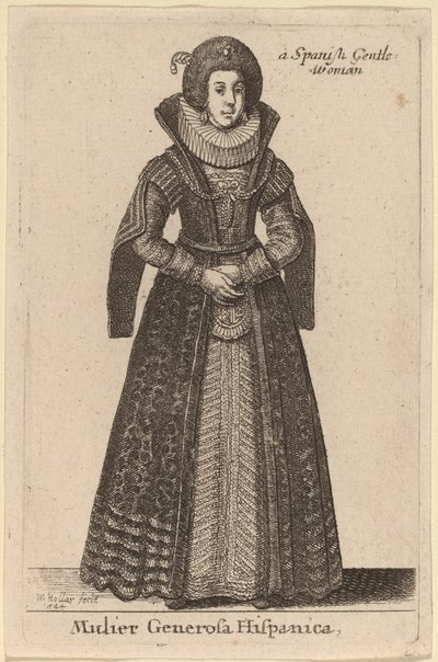 寛大なスペイン人女性 作： Wenceslaus Hollar