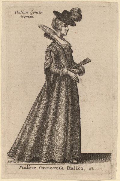 寛大なイタリア人女性 作： Wenceslaus Hollar