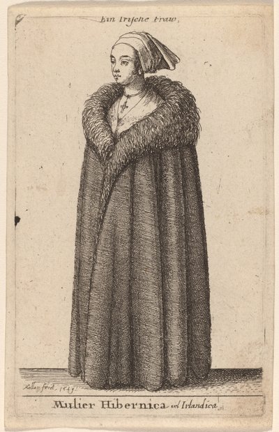 アイルランド人女性 作： Wenceslaus Hollar