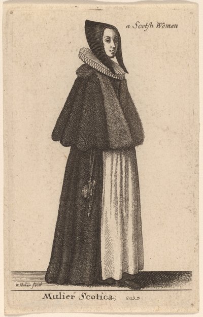 スコットランドの女性 作： Wenceslaus Hollar