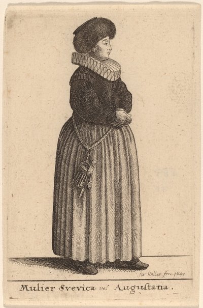 スウェーデンまたはアウグストゥスの女性 作： Wenceslaus Hollar