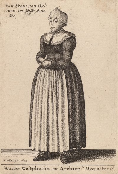 Mulier Westphalica ex Archiep Monasteri, 1643. 作： Wenceslaus Hollar