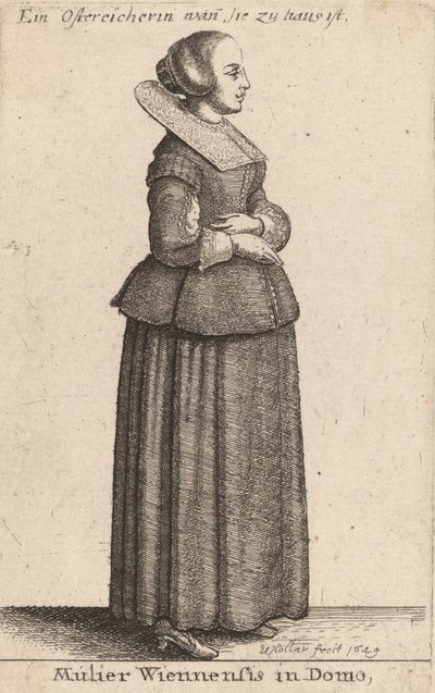 ドモのムリエ・ウィーンネンシス、1649年。 作： Wenceslaus Hollar