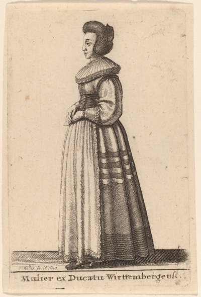 ヴィルテンベルク公国の女性 作： Wenceslaus Hollar