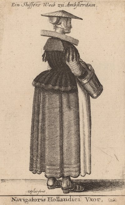 Navigatoris Hollandici Vxor. 作： Wenceslaus Hollar