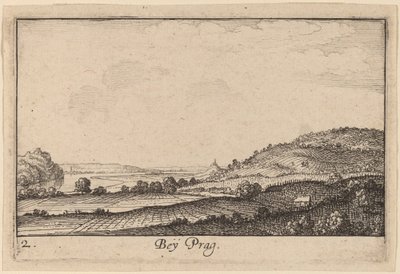 プラハ近郊 作： Wenceslaus Hollar