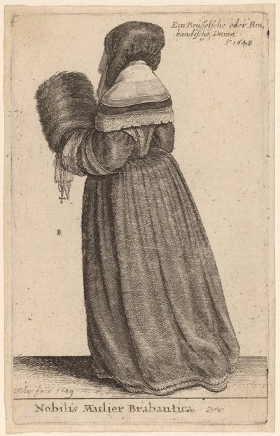ブラバントの高貴な女性 作： Wenceslaus Hollar