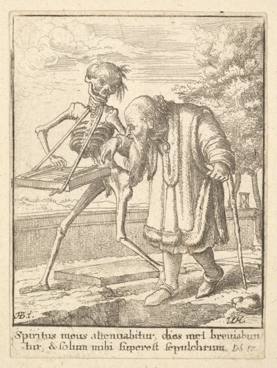 死の舞踏』より「老人」 1651年 作： Wenceslaus Hollar