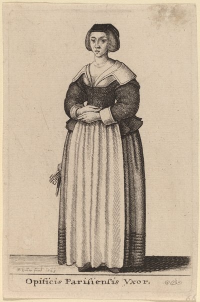 パリの労働者の妻 作： Wenceslaus Hollar