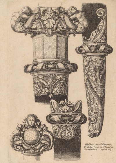 短剣と鞘の装飾（1644年 作： Wenceslaus Hollar