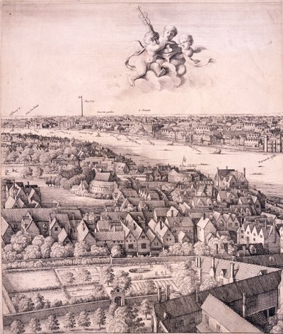 ロンドンのパノラマビュー、c1670 作： Wenceslaus Hollar