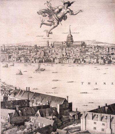 ロンドンのパノラマビュー、c1670 作： Wenceslaus Hollar