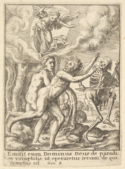 死のダンス、1651年から失われた楽園。 作： Wenceslaus Hollar