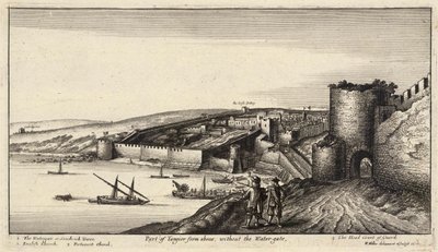 上から見たタンジールの一部。状態3 作： Wenceslaus Hollar