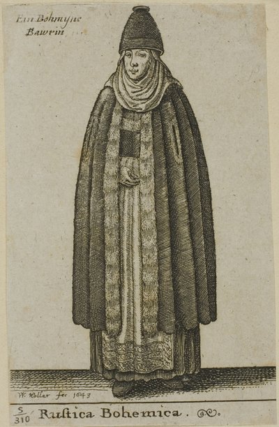 ボヘミアの農民の女性 作： Wenceslaus Hollar