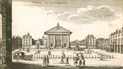 ロンドン、コヴェント・ガーデンの広場（彫刻 作： Wenceslaus Hollar