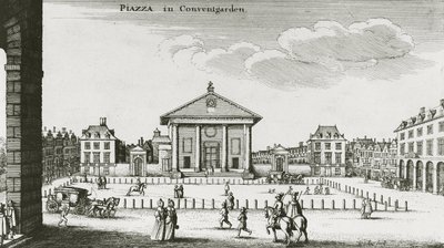 コヴェントガーデンの広場、1640 作： Wenceslaus Hollar