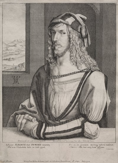 26歳のアルブレヒト・デューラーの肖像 作： Wenceslaus Hollar