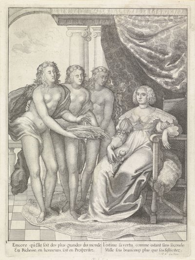 アマリア・ヴァン・ソルムスの肖像 作： Wenceslaus Hollar