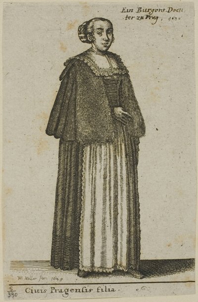 プラハガール 作： Wenceslaus Hollar