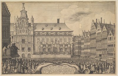 ミュンスター条約の宣言、1648年。 作： Wenceslaus Hollar