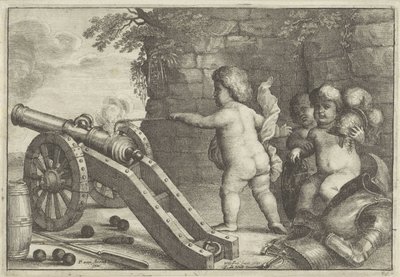 Putti 発射キャノン: The Element of Fire The Four Elements (シリーズタイトル) 作： Wenceslaus Hollar