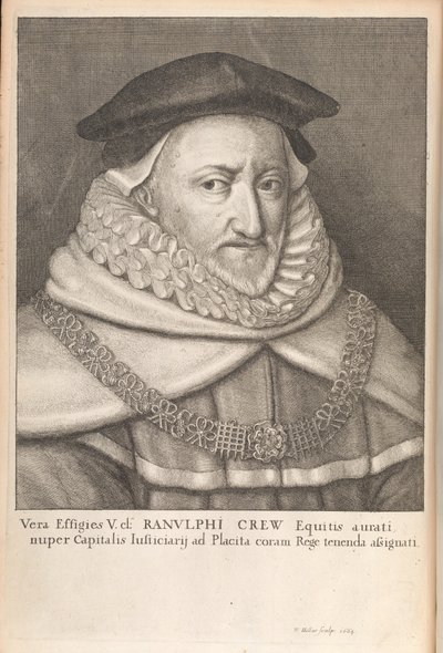 ラヌルフクルー、ウィリアムダグデール作「英国法の歴史的記念碑」より1666 作： Wenceslaus Hollar
