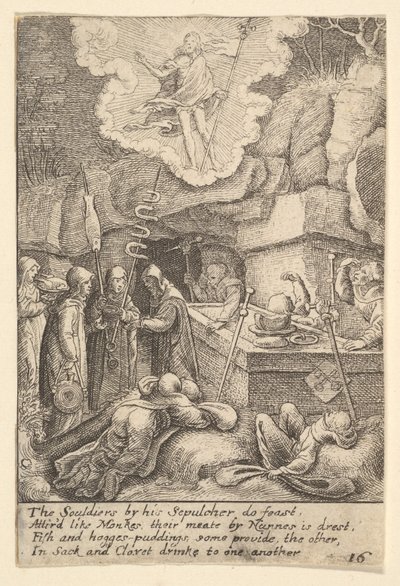 復活、1625-77。 作： Wenceslaus Hollar