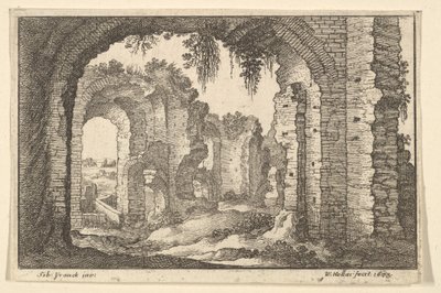 ローマ時代の遺跡、1673年 作： Wenceslaus Hollar