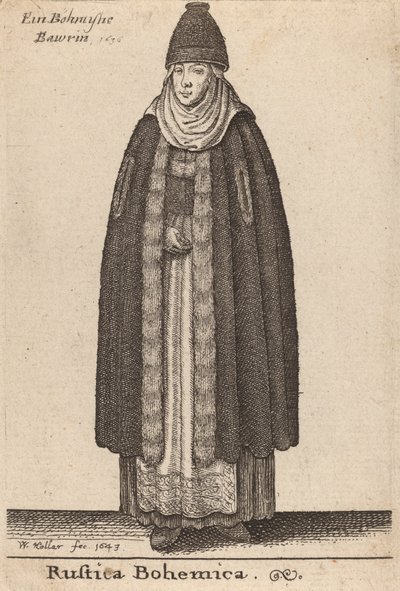 ルスティカ・ボヘミカ、1643年 作： Wenceslaus Hollar
