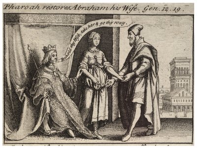 アブラハムに復元されたサラ状態2 作： Wenceslaus Hollar