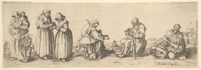 6人の男と女の乞食、1630年。 作： Wenceslaus Hollar