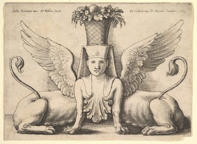 2体のスフィンクス、1652。 作： Wenceslaus Hollar