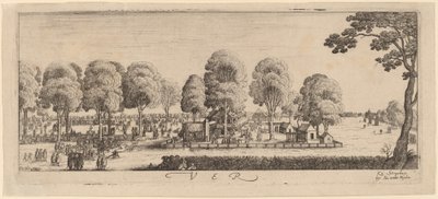 春：射撃場、c。 16281629。 作： Wenceslaus Hollar
