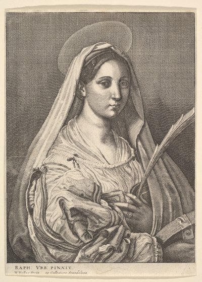 アレクサンドリアの聖カタリナ、1644-52。 作： Wenceslaus Hollar