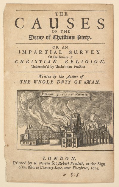セントポールズバーニング、レックスイグネア、1671年以降。 作： Wenceslaus Hollar