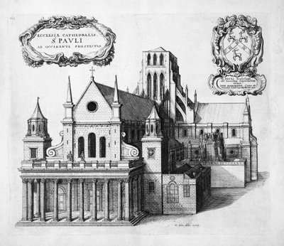 西からのセントポール 作： Wenceslaus Hollar