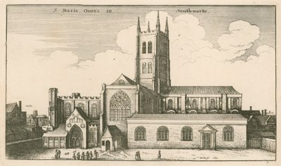 聖救世主教会、サザーク、ロンドン 作： Wenceslaus Hollar