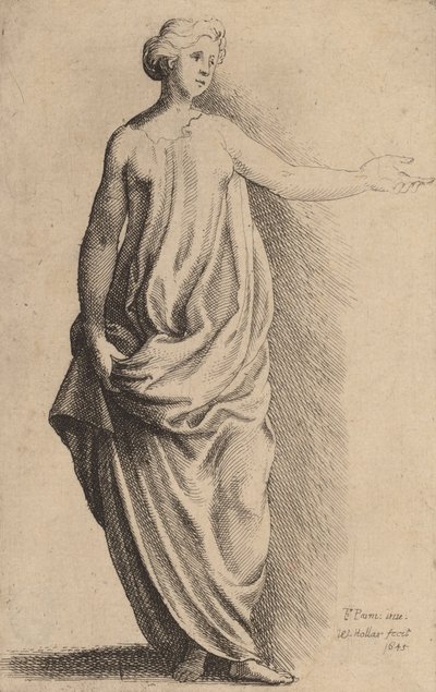 立ち姿。 作： Wenceslaus Hollar