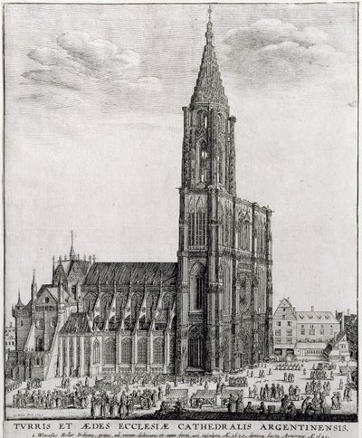 ストラスブール大聖堂、1645 作： Wenceslaus Hollar