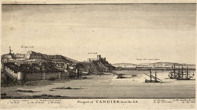 南東からのタンジール。状態2 作： Wenceslaus Hollar