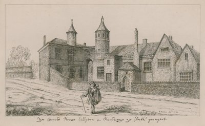 ブルックハウス、ハックニーのクロプトン、南面 作： Wenceslaus Hollar