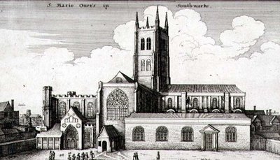 サザークのセント・セイバー＆セント・メアリー・オーヴァリー大聖堂 Church of St. 作： Wenceslaus Hollar