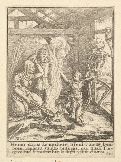 死のダンスからの子供、1651年。 作： Wenceslaus Hollar