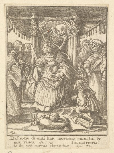 皇帝、ダンスオブデス、1651年。 作： Wenceslaus Hollar