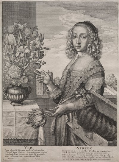 フォーシーズンズ：春、1641年。 作： Wenceslaus Hollar