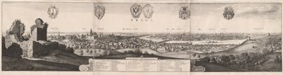 プラハの素晴らしい眺め、1649 年。 作： Wenceslaus Hollar