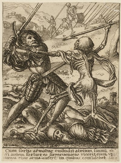 死の舞踏より 騎士と死 作： Wenceslaus Hollar