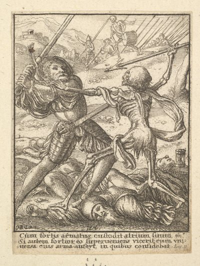死のダンスからの騎士、1651年。 作： Wenceslaus Hollar