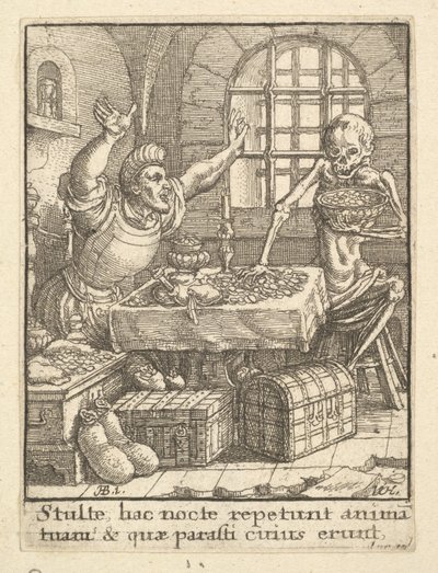 悲しみ、死のダンス、1651年 作： Wenceslaus Hollar